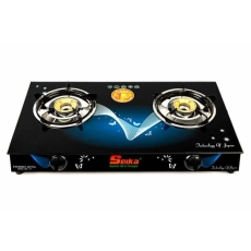 Bếp Gas Đôi Mặt Kính Seika (Sen Nhôm) SKB117