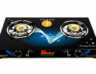 Bếp Gas Đôi Mặt Kính Seika (Sen Nhôm) SKB117