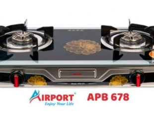 Bếp Gas Đôi Mặt Kính AirPort (Sen Inox) APB678