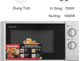 Lò vi sóng có nướng Sharp R-G228VN-SL 20 lít