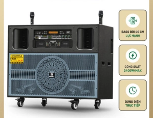 Loa Kéo Điện Nanomax Pro-703 Bass Đôi 40cm 2400w