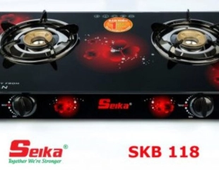 Bếp gas đôi mặt kính Seika – SKB-118