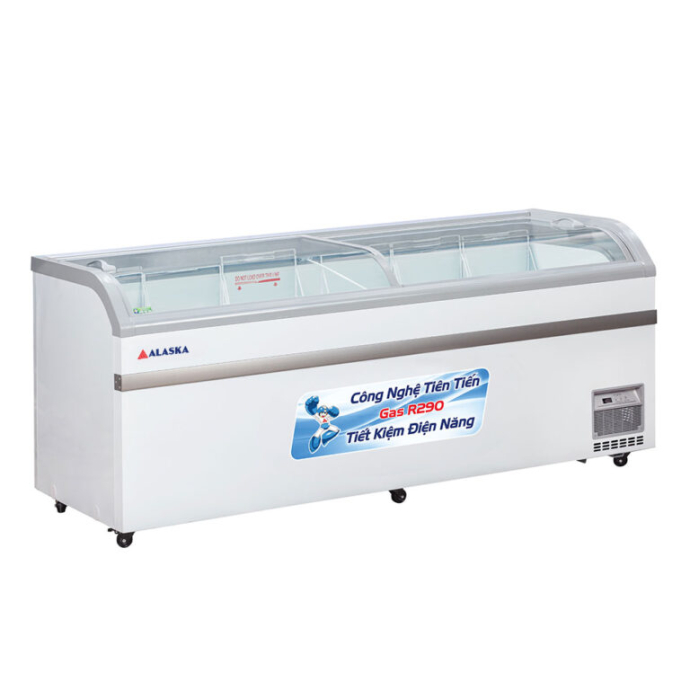 Tủ đông Alaska KC-550 mặt kính cong 550 lít