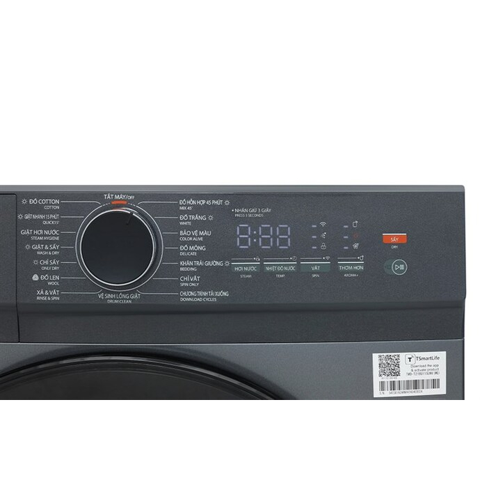 Máy giặt sấy Toshiba Inverter giặt 10.5 kg - sấy 7 kg TWD-T21BU115UWV(MG)
