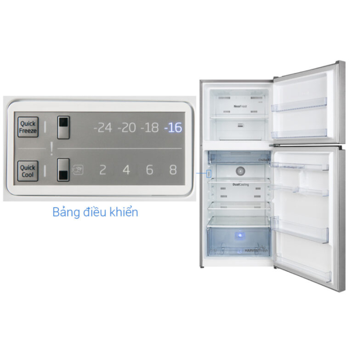 Tủ lạnh Beko RDNT371I50VS Inverter 340 lít