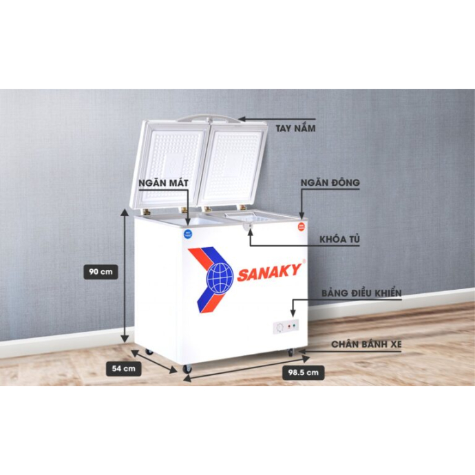 Tủ đông Sanaky 250 lít VH-255W2